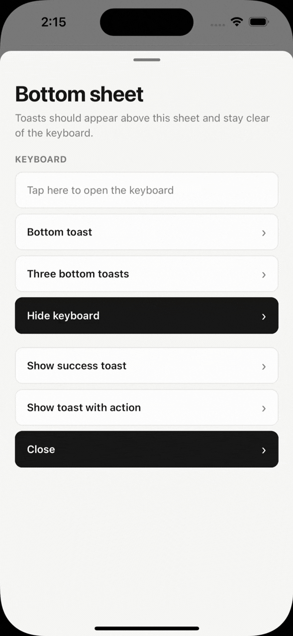 Keyboard — iOS